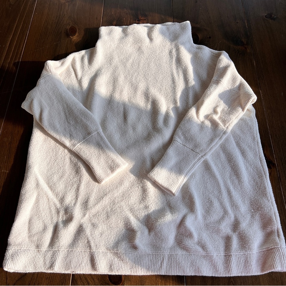 Free People Cream Turtleneck Sweater